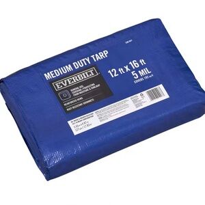 Everbilt Medium Duty Blue Tarp 5 MIL 12x16 FT